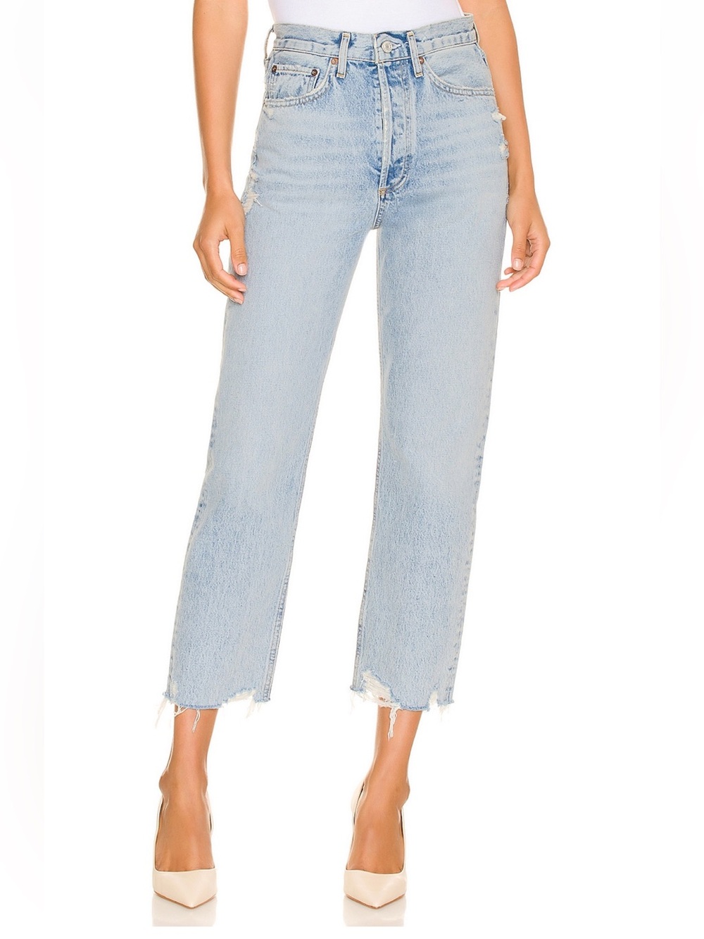 Agolde 90s Crop Mid Rise Straight in Nerve sz. 28